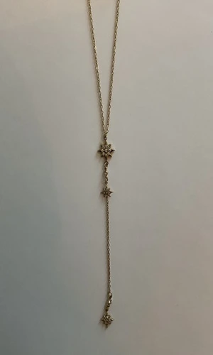 Collier étoiles strass (doré et argenté)