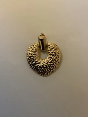 boucle d’oreille cœur martelé(doré et argenté)