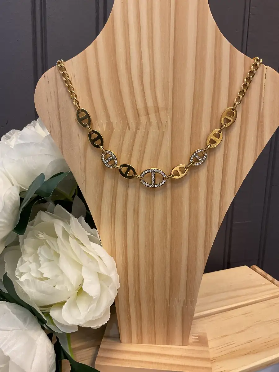 Collier Éclat de Mailles (doré et argenté)