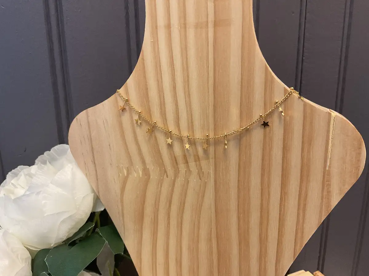Collier étoiles discrètes (doré et argenté)